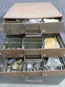 HEAVY METAL 3 DRAWER GARAGE STORAGE CABINET