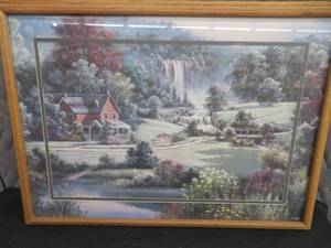 LARGE DOUBLE MATTED FRAMED PICTURE