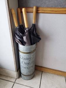 Umbrella Stand With Four Umbrellas