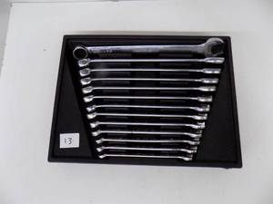 lot 13 image: Snap-On Wrenches 10mm-22mm Full set with black organizer