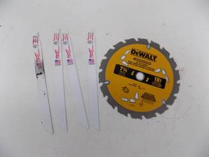 lot 33 image: Dewalt Blades 7 14-18T Milwaukee Sawzall Blades (4)