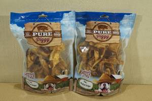 2 Packs Loving Pets Pig Ear Strips -16oz