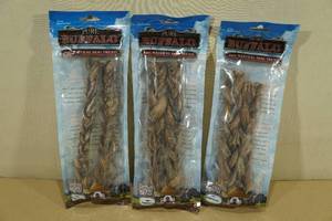 Three 2-Packs Loving Pets Braided Bully Sticks
