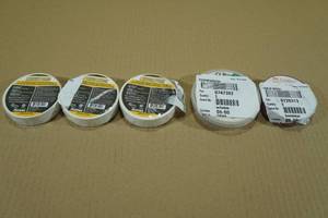 4 Rolls 34x66 White Electrical Tape with 1 Purple