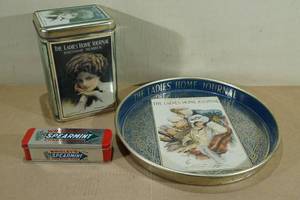 The Ladies Home Journal Tin Canister with Tray