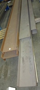 Assorted Steel Material - 16 I-Beam, 12 Channel, 6 Square