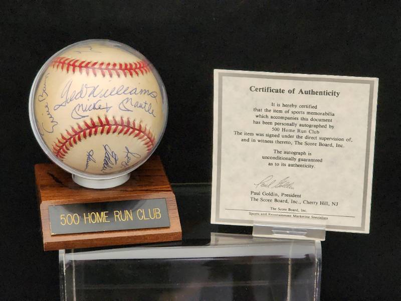 Sold at Auction: Signed Baseball with COA