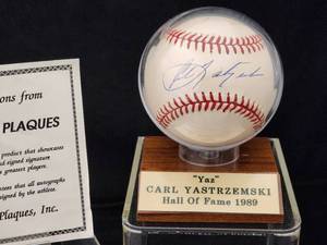 lot 14 image: Autographed Carl Yastrzemski Baseball with COA