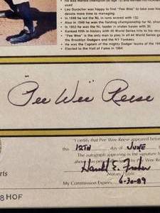 lot 15 image: Certified Authentic Pee Wee Reese Autograph