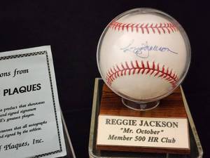 lot 28 image: Reggie Jackson Autographed Baseball with COA