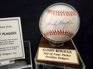 lot 38 image: Sandy Koufax Autographed Baseball with COA