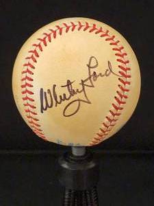 lot 55 image: Whitey Ford Autographed Baseball No COA