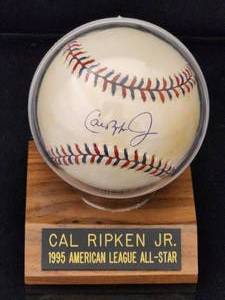 lot 59 image: Cal Ripken Jr Autographed Baseball with COA