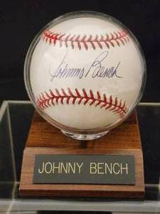 lot 70 image: Johnny Bench Autographed Baseball with COA