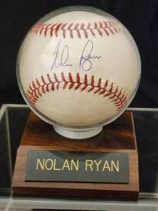 lot 72 image: Nolan Ryan Autographed Baseball with COA