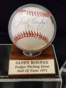 lot 85 image: Sandy Koufax Autographed Baseball with COA