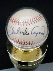 lot 101 image: Orlando Cepede Autographed Baseball No COA
