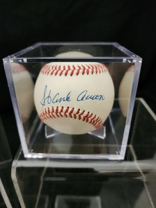 lot 117 image: Hank Aaron Autographed Baseball with COA