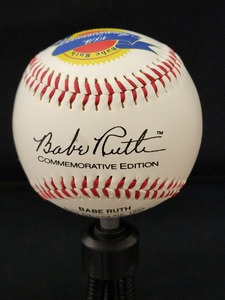 lot 124 image: Babe Ruth 100th Anniversary Commemorative Baseball