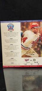 lot 104 image: Kirby Puckett Weekend May 23 thru 25 1997 Seat 32 Unused Game Tickets
