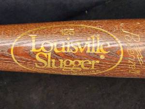 lot 54 image: New York Yankees Whitey Ford  Mickey Mantle Fantasy Camp Genuine Louisville Slugger Bat
