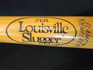 lot 48 image: Atlanta Braves Baseball Fantasy Camp 1988 Genuine Louisville Slugger Bat