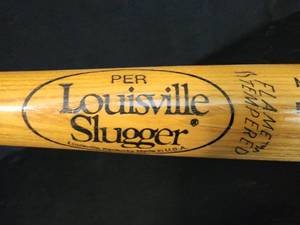 lot 58 image: Minnesota Twins 1989 Baseball Fantasy Camp Genuine Louisville Slugger Bat