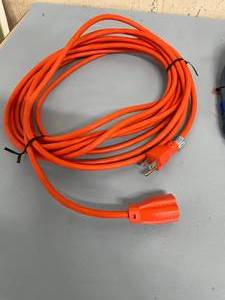 lot 10 image: Lot of 4 - Heavy Duty AC Power Extension Cables  Cords - 25 Feet Long (Each)