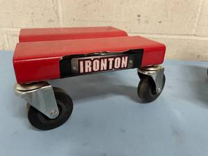 lot 15 image: Lot of 2 - Ironton Snowmobile  Industrial Dollies with Swivel Casters - 500 lb Pound Weight Limit Per Dolly