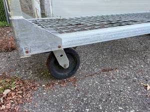 lot 17 image: Heavy Duty Manufacturing Warehouse Commercial Industrial Rolling Rack  Cart - Model 1226F