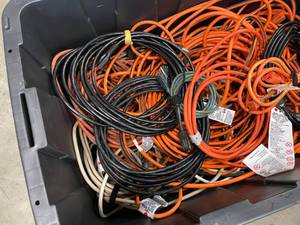 lot 24 image: More than 50 lbs Pounds of Miscellaneous Length AC Power Electrical  Electric Extension Cables