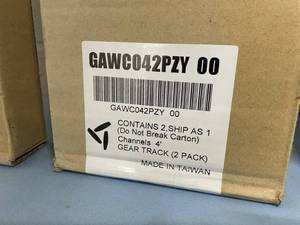 lot 48 image: Lot of 3 - 4 (48) Wide GLADIATOR  Garage Works  GearTrack (Gear Track) Channels (2-Pack) Model # GAWC042PZY