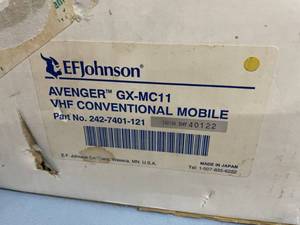 lot 64 image: E.F. Johnson  EF Johnson Avenger Gx VHF UHF FM Mobile CB  Radio Model 242-7401-121