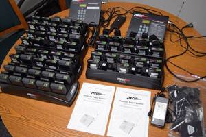 lot 1 image: J-Tech  JTech Guest Alert Paging Pager System with 2 Transmitter Bases and 57 Pagers