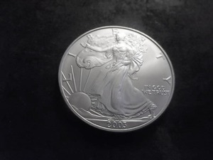 2003 US American Silver Eagle 1 OZ. .99 Fine MS From Unc. Roll