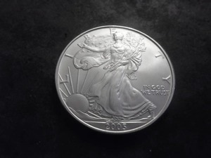 2005 US American Silver Eagle 1 OZ. .99 Fine MS From Unc. Roll