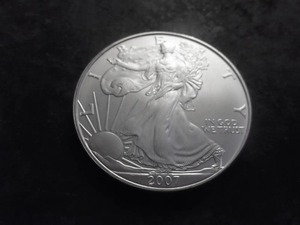2007 US American Silver Eagle 1 OZ. .99 Fine MS From Unc. Roll