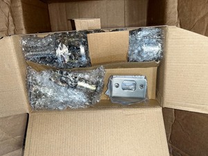 5-Bennett Satin Nickel Entry Door Handles and 5-Satin Nickel Single Cylinder Deadbolt All Keyed Alike