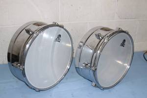 lot 6 image: LP Aspire 13 and 14 Timbales Drums - Musical Instruments - Latin Percussion with Chrome Shells