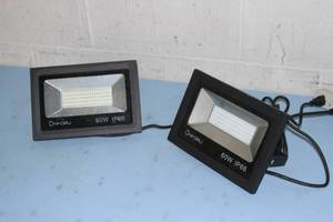 lot 36 image: Qty 2 - Onforu 100-Watt 100W IP66 Waterproof LED Flood Lights  - Model UFLBR008102