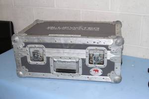 lot 79 image: Hard Sided Heavy Duty Foam-Lined Equipment Road  Travel  Case with Hinged Lid