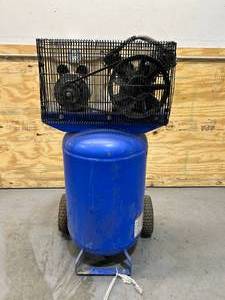 lot 111 image: KOBALT 30- Gallon Two Stage Portable Corded Electric Vertical Air Compressor- Updated