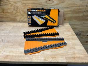 lot 81 image: GEARWRENCH 16-Tool Reversible Wrench Rack (2-Pack)