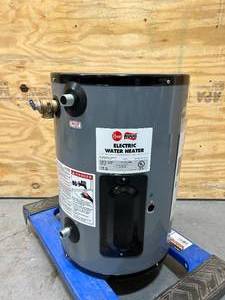 lot 16 image: RHEEM-RUUD Electric Water Heater 240V, 10 gal, 1,500 W, Single Phase, 22.87 in Ht, 15 gph  40°F