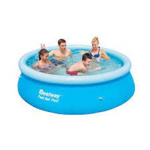 lot 9 image: Bestway 8 x 26 Fast Set Inflatable Above Ground Swimming Pool
