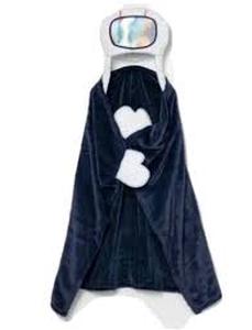 lot 59 image: PILLOWFORT Astronaut Hooded Blanket w hand pockets & Pillow Hood 40x50