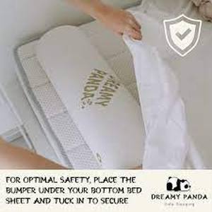 lot 57 image: DREAMYPANDA Bed Bumpers for Toddlers  Bed Rail for Toddlers Soft & Breathable Pillow with Bamboo Cover Plus Portable Travel Bag  White, Size L