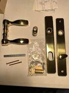 lot 117 image: Andersen Hinged Patio Door Hardware Complete Trim Set 2579502