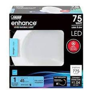 lot 128 image: Feit Electric LED 5-6 Retrofit Kit 2 Pack Soft White && 2 pack Feit Electric - 4 in. 75-Watt Equivalent Daylight (5000K) CEC Integrated LED Retrofit White Recessed Light Trim Downligh