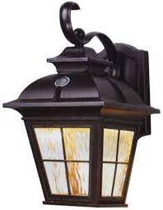 lot 142 image: Altair AL-2163 Energy Saving LED Lantern, Clear Water Glass, Bronze, 4 pack